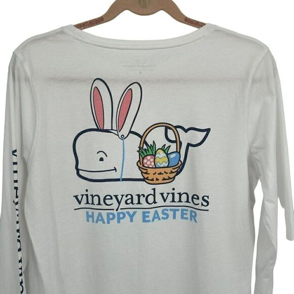 Vineyard Vines Long-Sleeve Easter Pocket Tee White Small - Picture 9 of 11